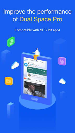 Android application Dual Space Pro - 32Bit Support screenshort