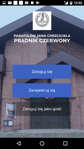 Android application Jan Chrzciciel Kraków screenshort