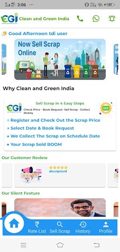 Clean and Green India User App Screen 2