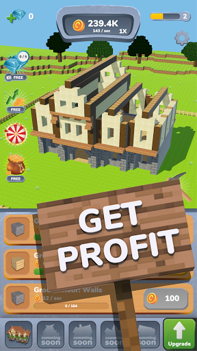 House Craft 3D - Idle Block Building Clicker  screenshots 4