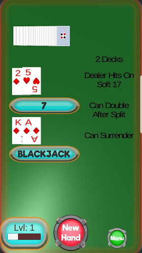 Android application Blackjack Trainer screenshort
