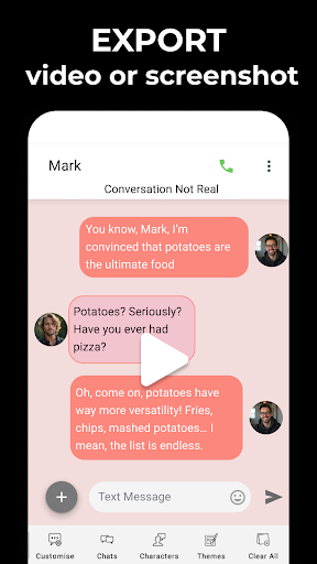Screenshot of Fake Chat Text Message Creator