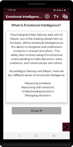 Emotional intelligence at work Screen 2