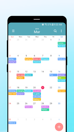 Screenshot of Calendar Note