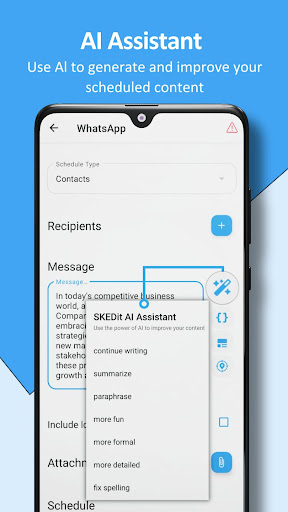 SKEDit: Auto Message Scheduler Screen 2