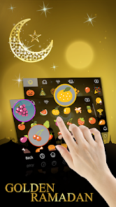 Golden Ramadan Theme&Emoji Keyboard 4