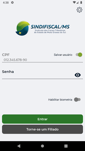 Android application Sindifiscal/MS screenshort
