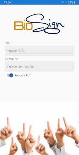 Android application Biosign Mobile screenshort