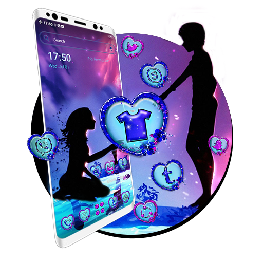 Love Couple Launcher Theme logo