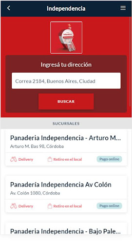 Android application Independencia screenshort
