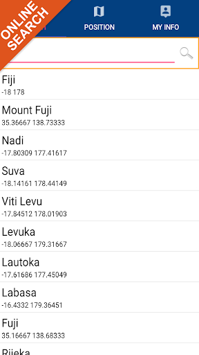 Screenshot of Fiji Islands GPS Map Navigator