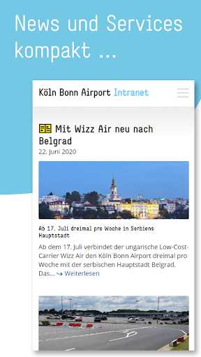 Android application Köln Bonn Airport Intranet screenshort