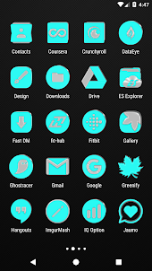 Bright Cyan Icon Pack