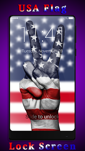 USA Flag Lock Screen Screen 2