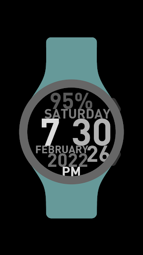 Huge Grey Watch Face Screen 3