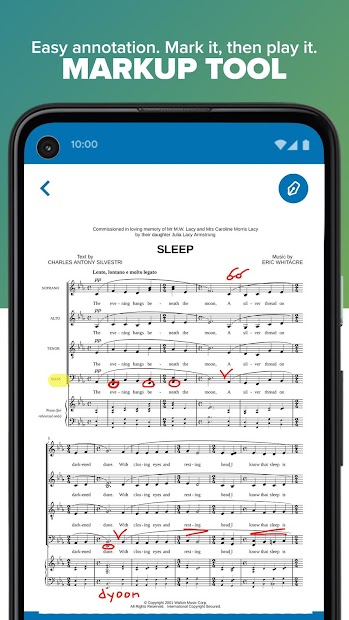Captura de Pantalla 6 Musicnotes Sheet Music Player android