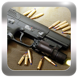 Handgun pistol revolver icon