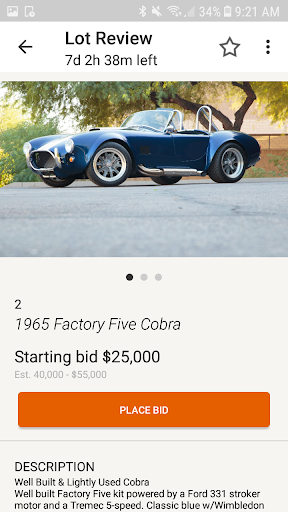 Motorious Online Auctions Screen 3