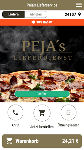 Android application Peja's Lieferservice screenshort