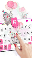 screenshot of Cute Balloon Elephant Keyboard