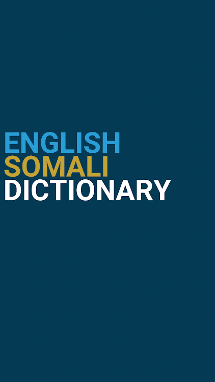 English : Somali Dictionary - 3.0.2 - (Android)