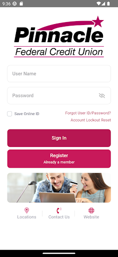 Pinnacle Federal Credit Union Screen 2