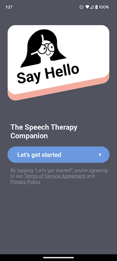 Android application Say Hello Speech screenshort