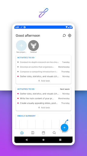 Android application Sunfy: Task & projects screenshort
