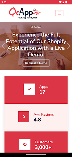 Android application Qe Apps screenshort