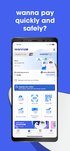 Android application wanna - Pay,Rewards&more screenshort