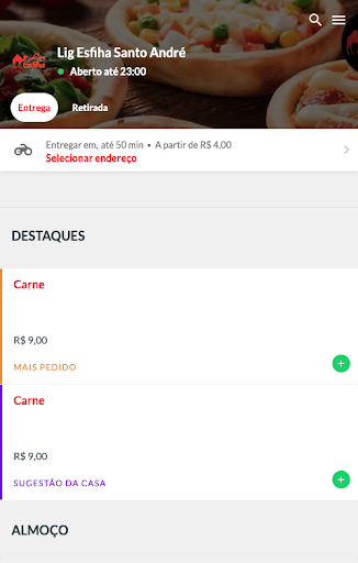 Android application Lig Esfiha screenshort