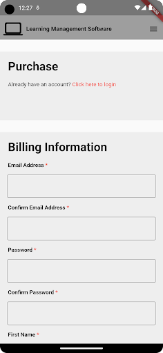 Learning Management System Screen 2