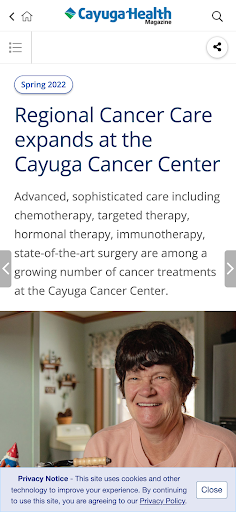 Cayuga Health Magazine Screen 3