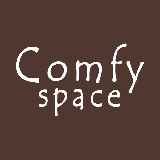 Comfy space hair design logo