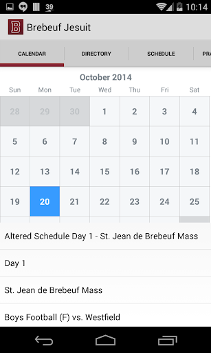 Android application Brebeuf Jesuit Preparatory screenshort