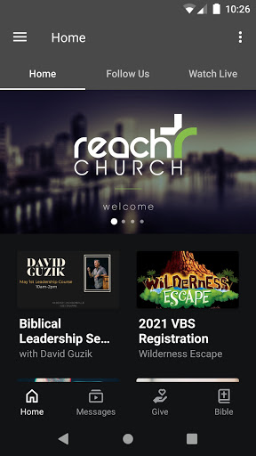 Android application Reach Church of Jacksonville screenshort