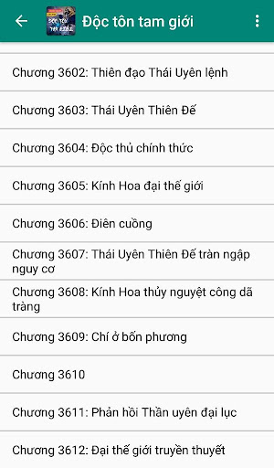 Android application Độc tôn tam giới - Tiên hiệp screenshort