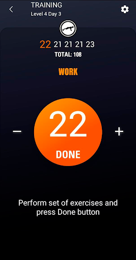 Screenshot of Burpee workout BeStronger