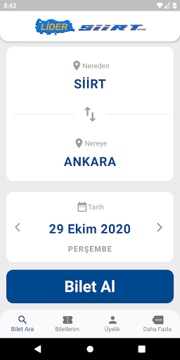 Android application Lider Siirt Seyahat screenshort