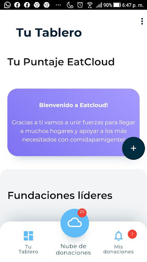 Android application Eatcloud - Beneficiarios screenshort