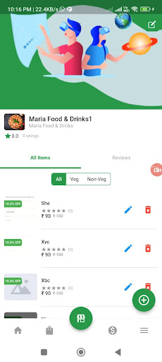 Android application Mozeza partner app screenshort