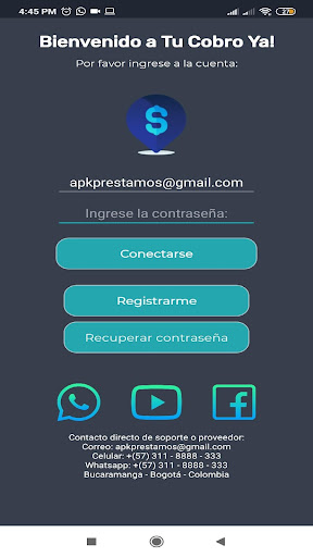Android application CobroYa! - Créditos - Paga dia screenshort
