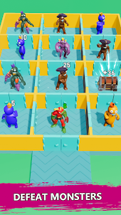 Rainbow Monsters: Room Maze 3D