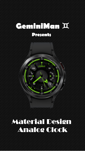 Android application Material Design Analog Clock screenshort
