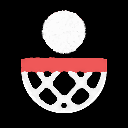 Hoop Ball Basketball 3d logo