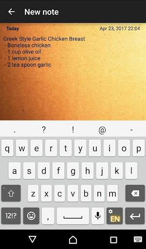 Android application My Notes Super Simple screenshort