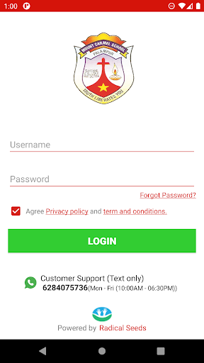 Android application Mount Carmel School Palampur screenshort