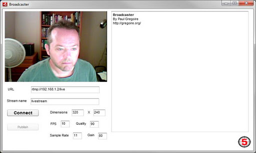Android application Broadcaster screenshort