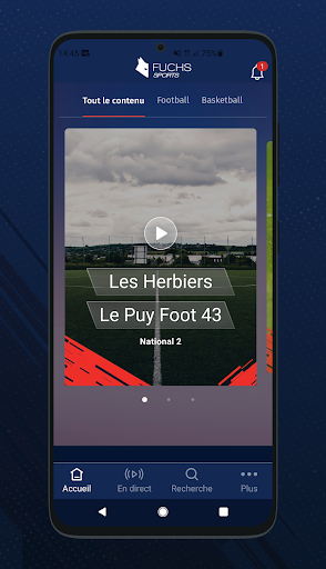 Android application Fuchs Sports screenshort