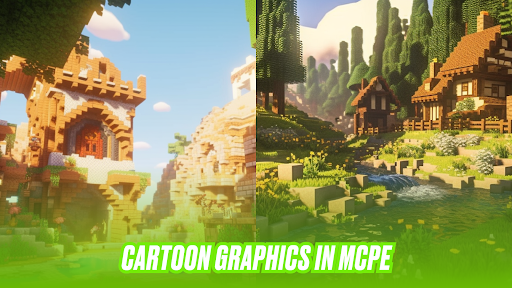 Cartoon RTX Shaders Mod MCPE Screen 2